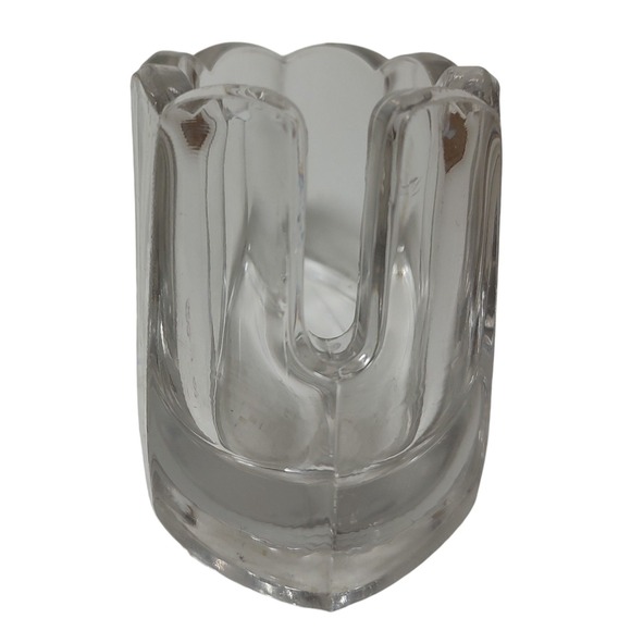 The Clamborn Spoon Holder Clear Glass Made by Fenton Art Glass Company Four In - Picture 6 of 10